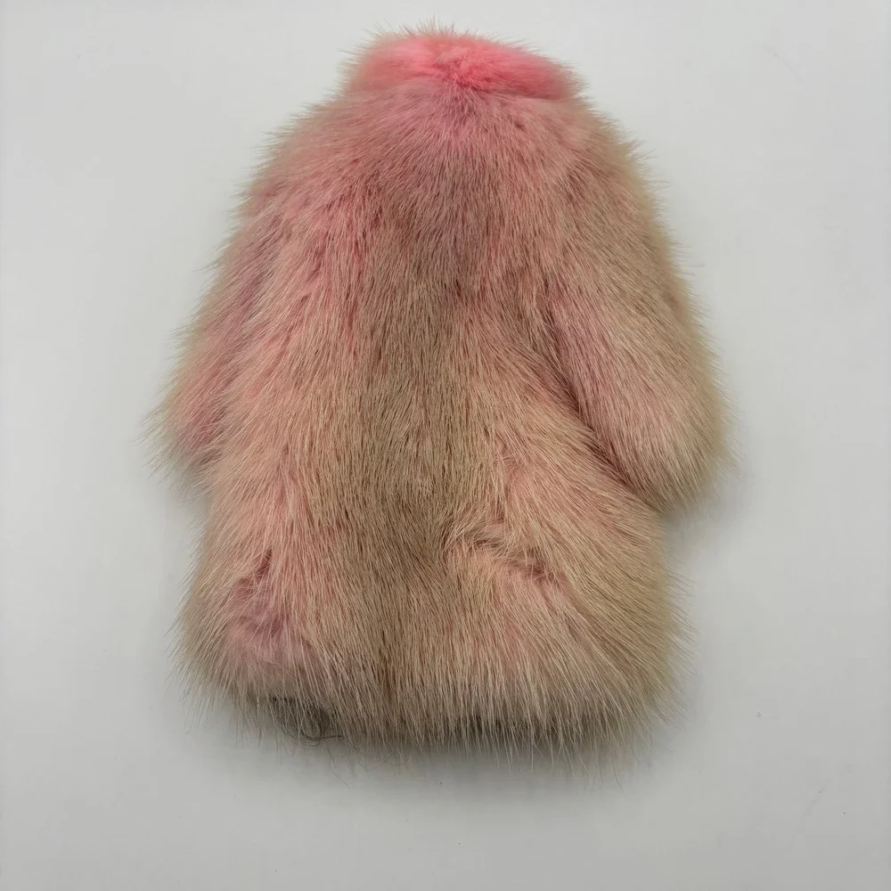 Vintage Miniature Pink Faux Fur Barbie Doll Coat Headband Set Lara's??